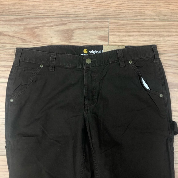 Carhartt | Women's Crawford Work Pant | Dark Brown | Size 14 - Picture 3 of 4